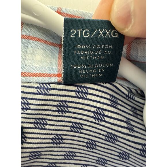 Perry Ellis Button Down Shirt Mens XXL Long Sleeve Plaid READ DESCRIPTION - Picture 6 of 10